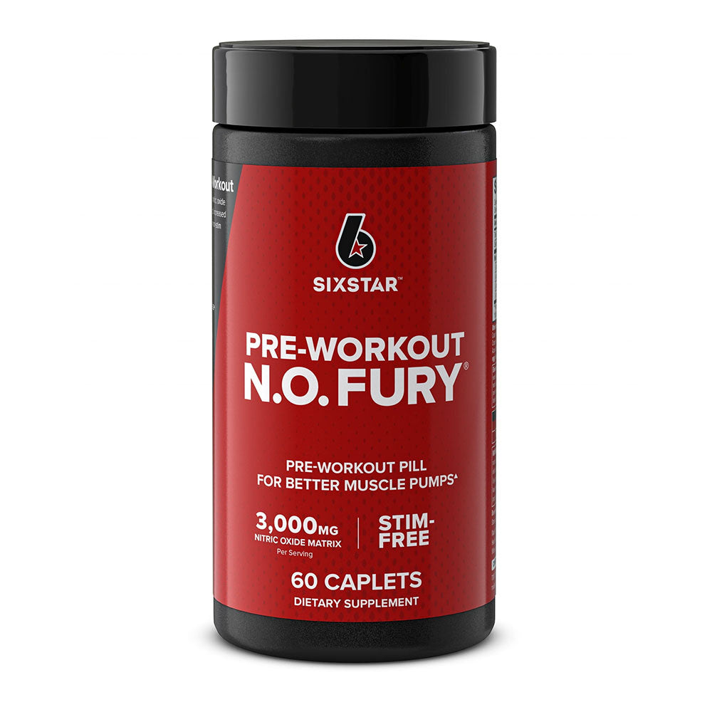 Six Star Muscletech Pre Workout N.O. Fury Elite, 60 Ct